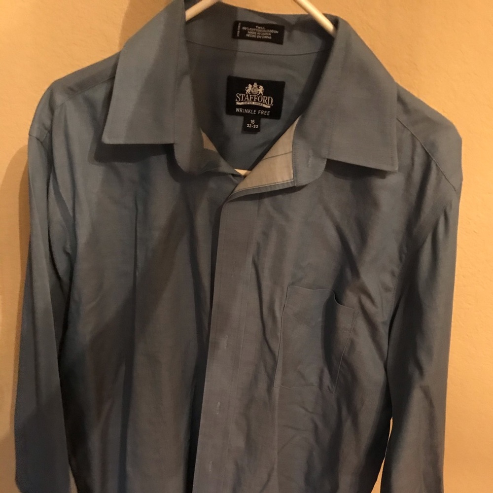 Stafford Men’s Long-sleeve Shirt Button Down SZ 16 (32-33) - like new